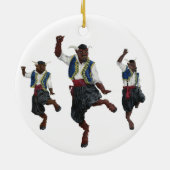 Griechische Minotaurer Tanz Feier Fantasie Ornamen Keramik Ornament (Hinten)