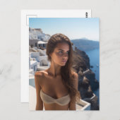 Griechische Modefotografie Postkarte (Vorne/Hinten)