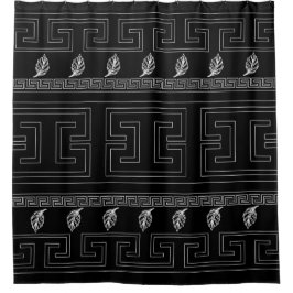 Griechische Motif Line Art Duschvorhang