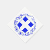 Griechische Münzwaffen Serviette (Ecke)