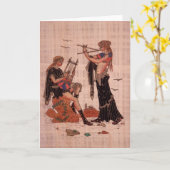 Griechische Musiker Blank Grußkarte Karte (Gelbe Blume)