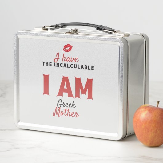 Griechische Mutter Witziges Design Zwischenablage Metall Brotdose (Beispiel)