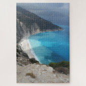 Griechische Myrtos Bay Beach Landschaft Kefalonia Puzzle (Vertikal)