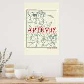 Griechische Mythologie Artemis Goddess Griechisch Poster (Küche)
