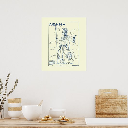 Griechische Mythologie Athena Goddess Ancient Grie Poster (Küche)