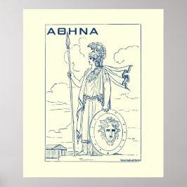 Griechische Mythologie Athena Goddess Ancient Grie Poster