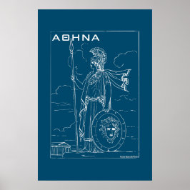 Griechische Mythologie Athena Goddess Ancient Grie Poster