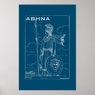 Griechische Mythologie Athena Goddess Ancient Grie Poster