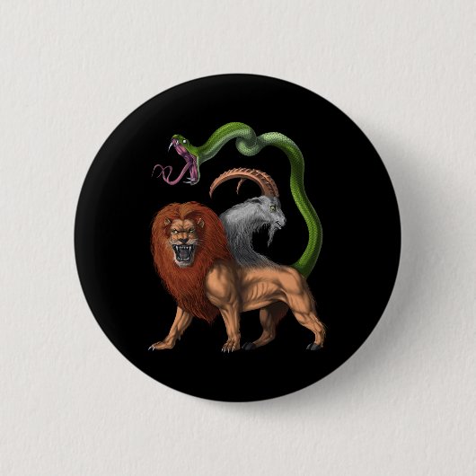 Griechische Mythologie Chimera Button (Vorderseite)