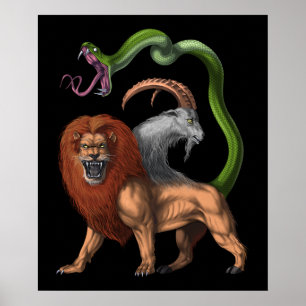 Griechische Mythologie Chimera Poster