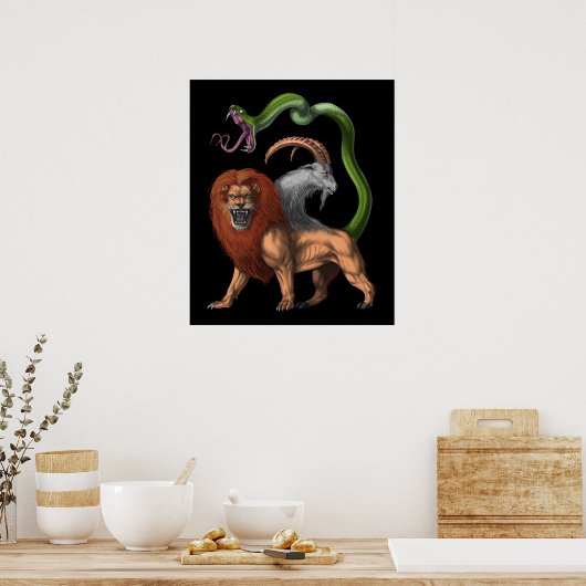 Griechische Mythologie Chimera Poster (Küche)