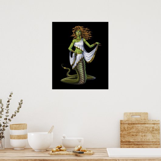 Griechische Mythologie Goddess Medusa Poster (Küche)