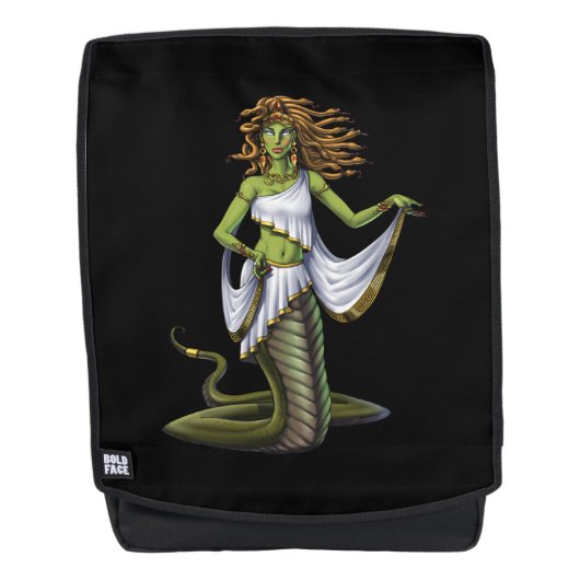 Griechische Mythologie Goddess Medusa Rucksack (Vorderseite)