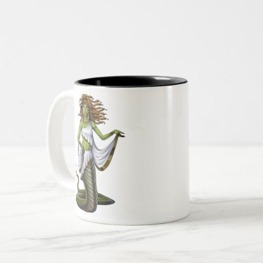 Griechische Mythologie Goddess Medusa Zweifarbige Tasse (Vorderseite Links)