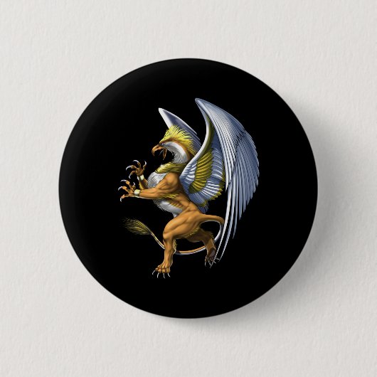 Griechische Mythologie Griffin Button (Vorderseite)