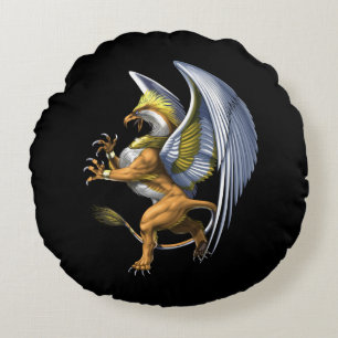 Griechische Mythologie Griffin Rundes Kissen