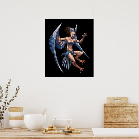 Griechische Mythologie Harpy Poster (Küche)