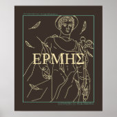 Griechische Mythologie Hermes God Ancient Griechen Poster (Vorne)
