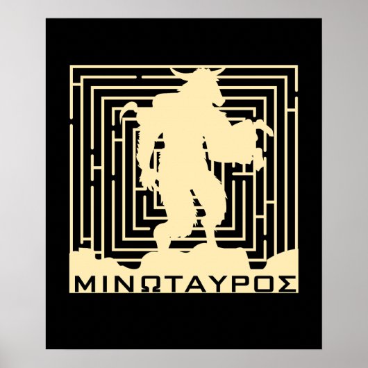 Griechische Mythologie Minotaur Ancient Griechenla Poster (Vorne)