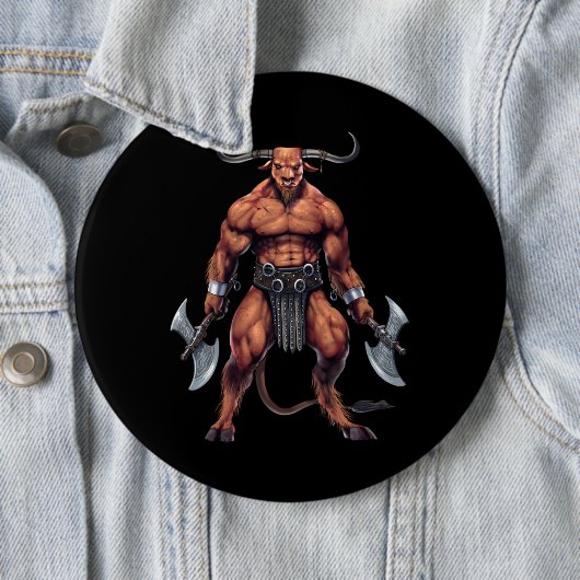Griechische Mythologie Minotaur Button (Beispiel)