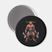 Griechische Mythologie Minotaur Magnet (Vorderseite/Rückseite)