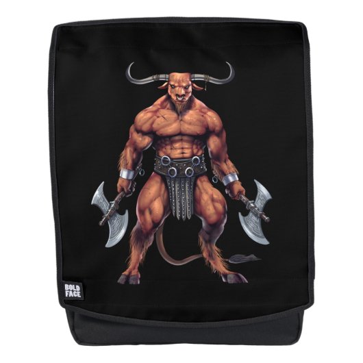 Griechische Mythologie Minotaur Rucksack (Vorderseite)