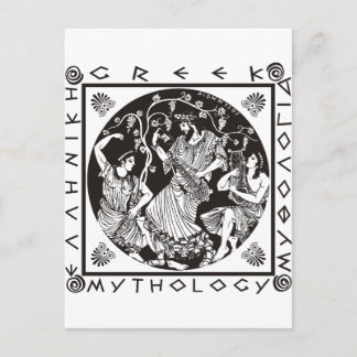 Griechische Mythologie (schwarz) Postkarte