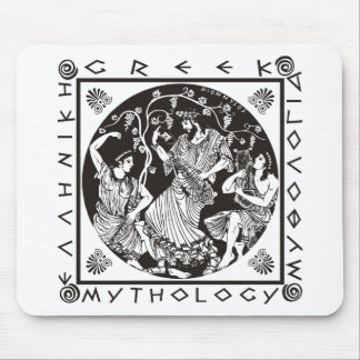 Griechische Mythologie - Schwarzes Mousepad