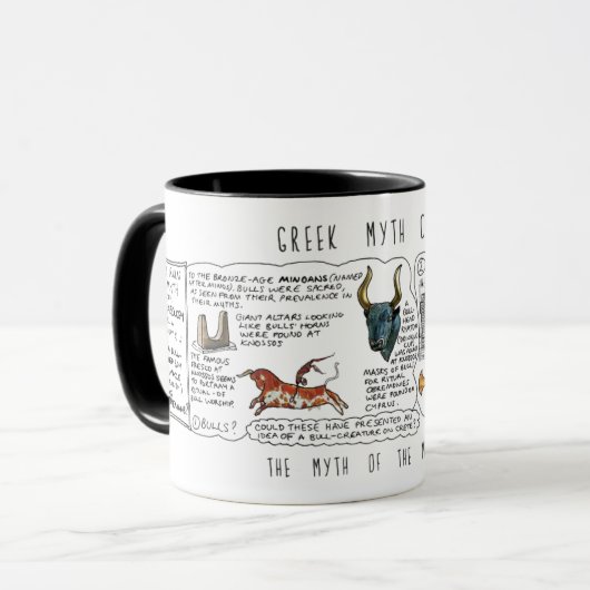 Griechische Mythos Comix Minotaur Mythos Tasse! Tasse (Vorderseite Links)