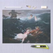 Griechische Nymphen und Satyren spielen in den Wel Seidenpapier (Handwerk)