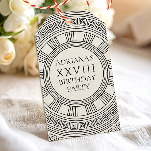 Griechische oder römische Toga-Party mit Mäander Geschenkanhänger