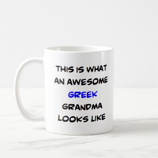 griechische Oma, phantastisch Kaffeetasse (Links)