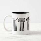 griechische Orders Column Doric Pillars Zweifarbige Tasse (Links)