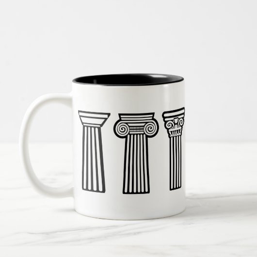 griechische Orders Column Doric Pillars Zweifarbige Tasse (Links)