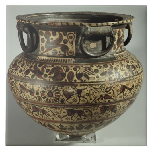 Griechische Orientalizing Ostdinos, mittlere wilde Fliese (Vorderseite)