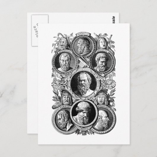 Griechische Philosophen Postkarte (Vorne/Hinten)