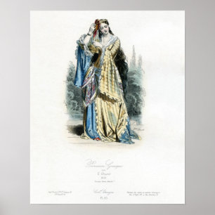 Griechische Prinzessin Traditional Costume Poster