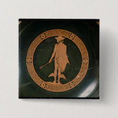 Griechische Rotzahl Schale, den Gott Hermes Button (Vorderseite)