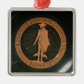 Griechische Rotzahl Schale, den Gott Hermes Silbernes Ornament (Vorne)