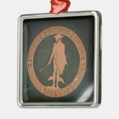 Griechische Rotzahl Schale, den Gott Hermes Silbernes Ornament (Links)