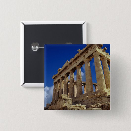 Griechische Ruinen, Akropolis, Griechenland Button (Vorne & Hinten)