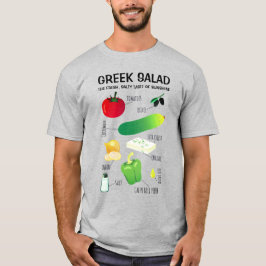 Griechische Salatzutaten - Ein Geschmack des Sonne T-Shirt