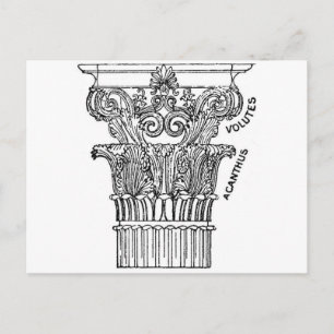 Griechische Säule Postkarte