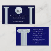 Griechische Säulen-Baugewerbe-Karte Visitenkarte (Vorne/Hinten)