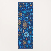 Griechische schlechte Augendiagramm Blues und Gold Yogamatte (Vorderseite)