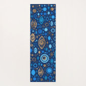 Griechische schlechte Augendiagramm Blues und Gold Yogamatte (Rückseite)