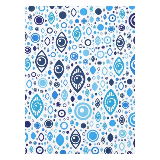 Griechische schlechte Augendiagramm-Blues und Tischdecke (Vorderseite)