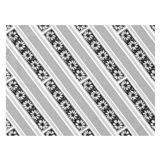 Griechische Schlüssel und Milchschlüssel schwarz u Tischdecke (Vorderseite (Horizontal))