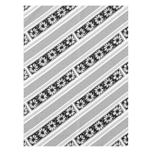 Griechische Schlüssel und Milchschlüssel schwarz u Tischdecke (Vorderseite)