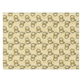 Griechische Schlüssel-Verlobung Hochzeit - Gold &  Tischdecke (Vorderseite (Horizontal))